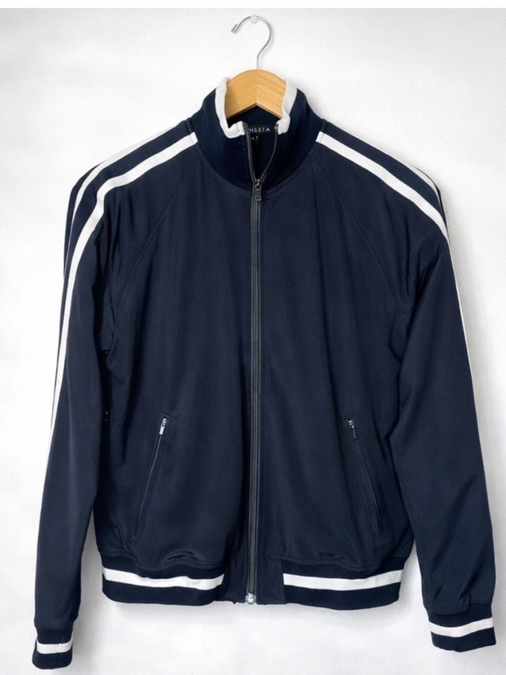 Athleta Zip Up Gym Sprint Track Jacket Stretch Black Size XS
